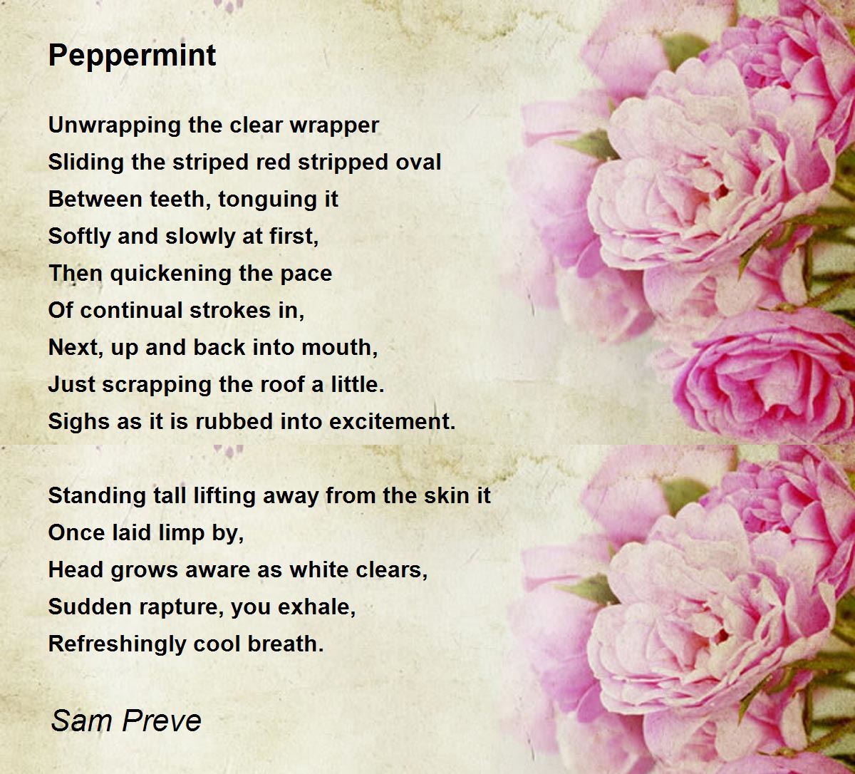 Peppermint Peppermint Poem by Sam Preve
