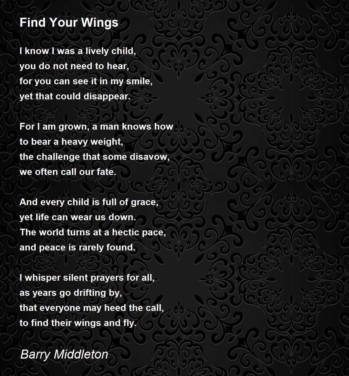 Find Your Wings Poem by Barry Middleton Poem Hunter