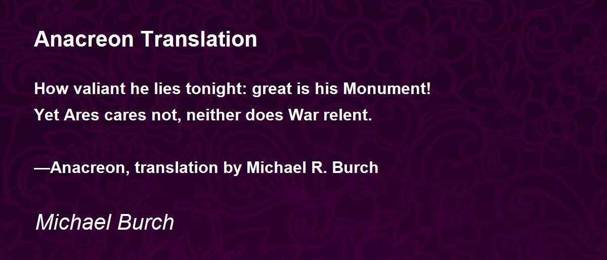 Anacreontic hymn image