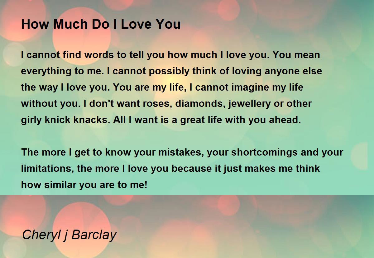 How Much Do I Love You