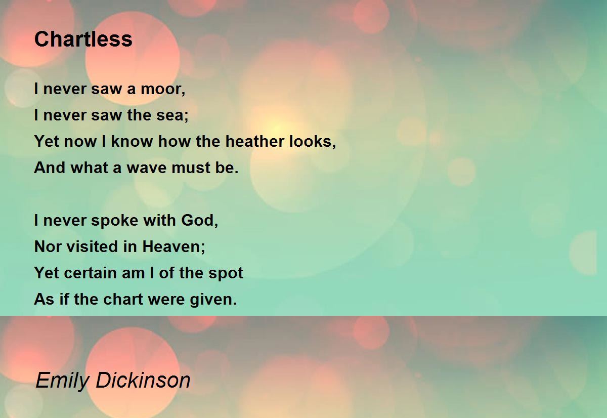 Chartless Chartless Poem by Emily Dickinson
