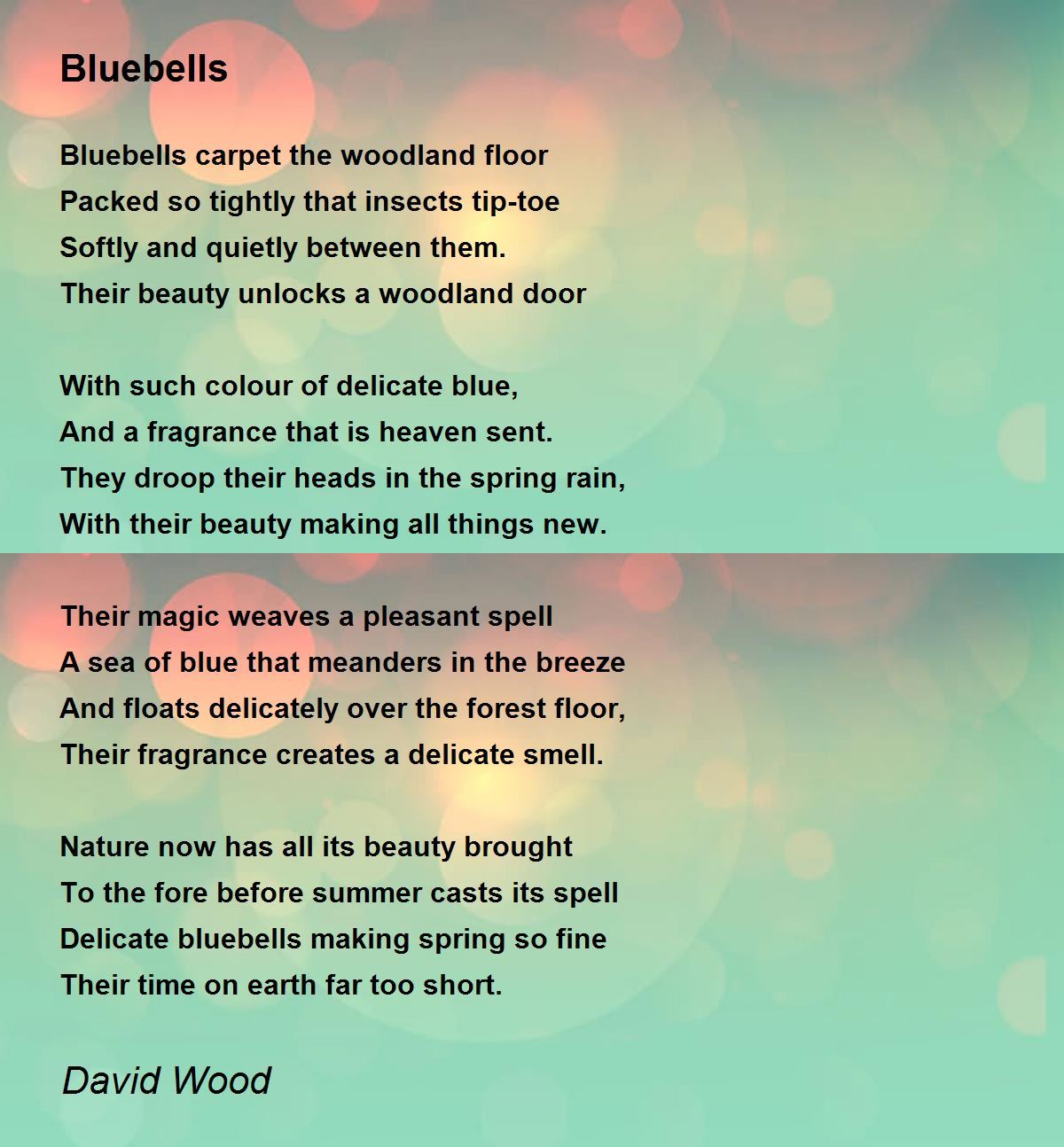 Bluebells Poem by David Wood - Poem Hunter Comments Page 2