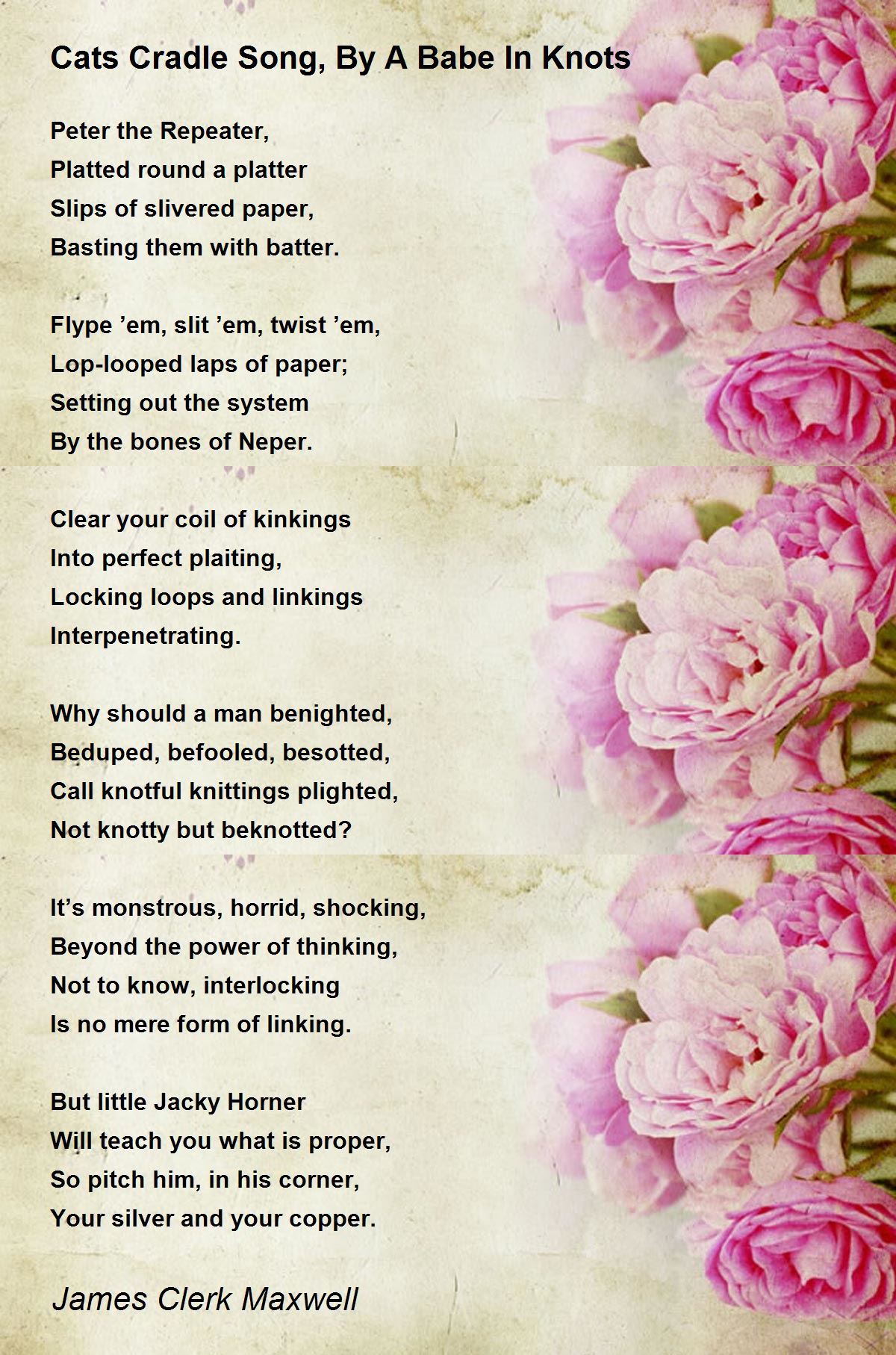 Cats Cradle Song, By A Babe In Knots Cats Cradle Song, By A Babe In