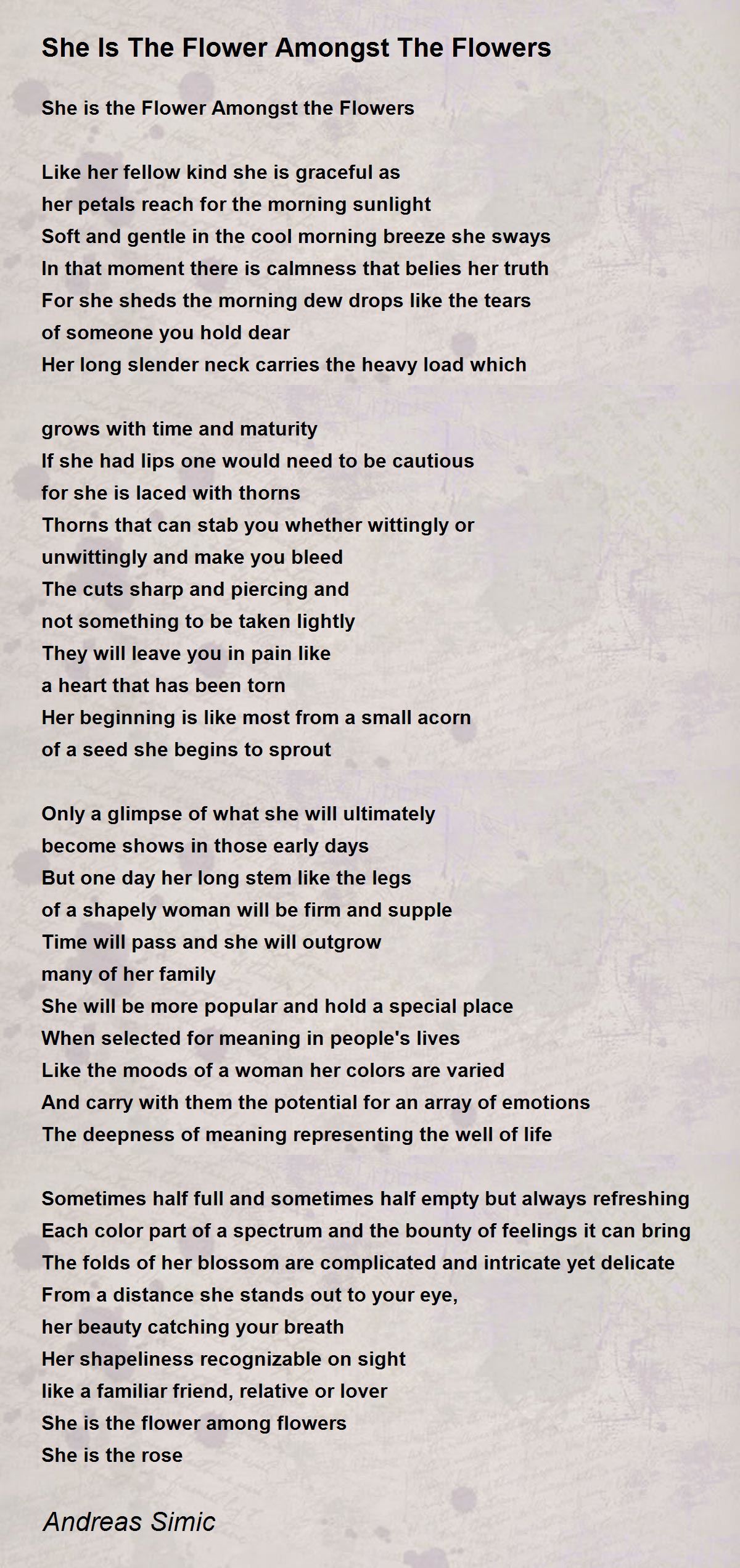 She Is The Flower Amongst The Flowers She Is The Flower Amongst The