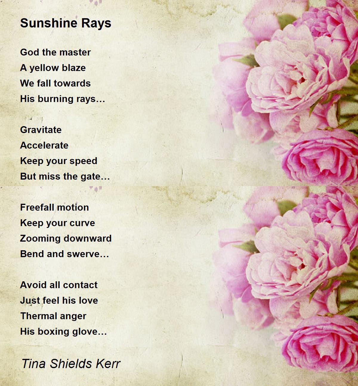 Sunshine Rays Sunshine Rays Poem by Tina Shields Kerr