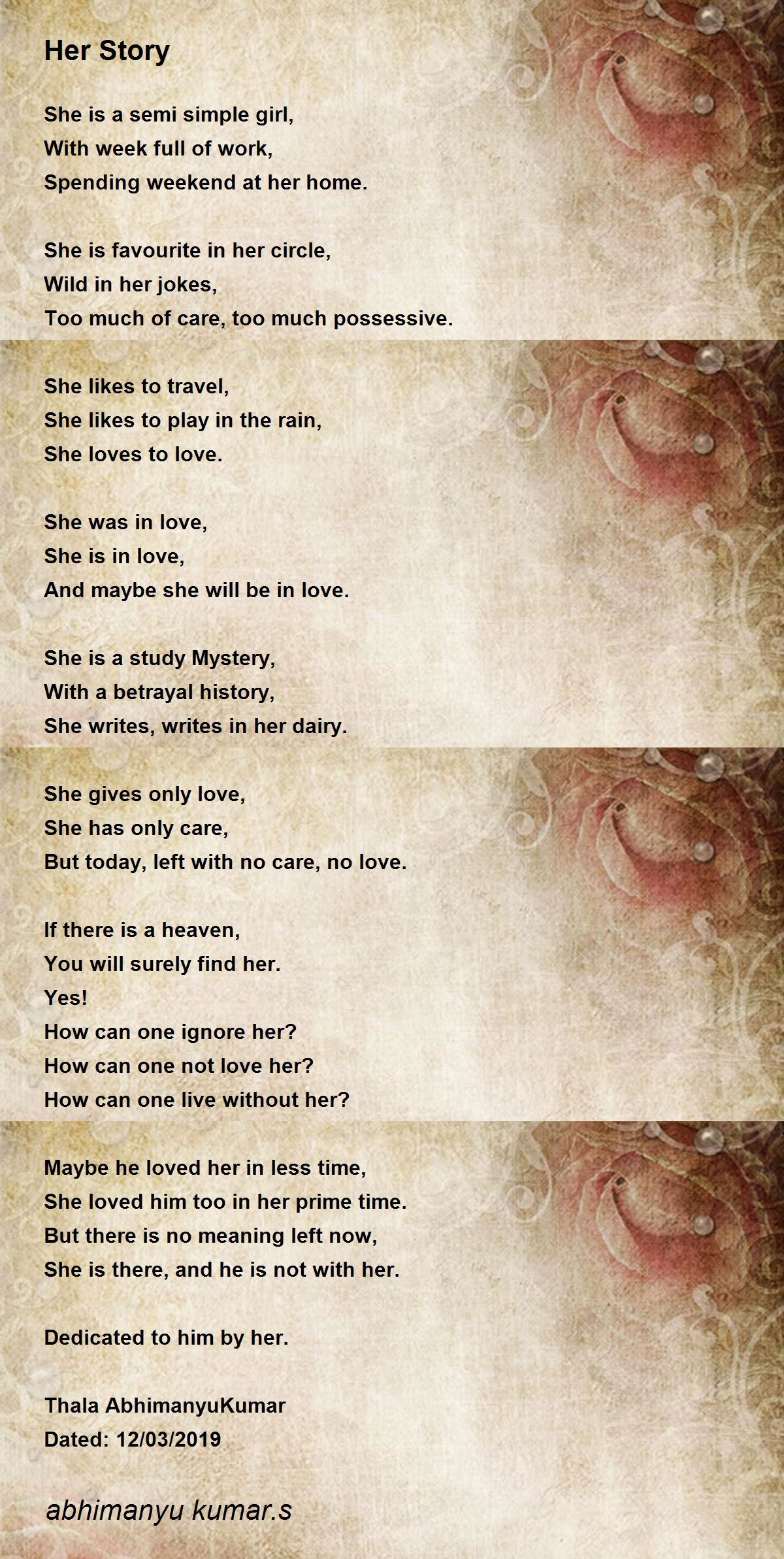 Her Story Her Story Poem By Abhimanyu Kumar S Her Story Her Story Poem By Abhimanyu Kumar S