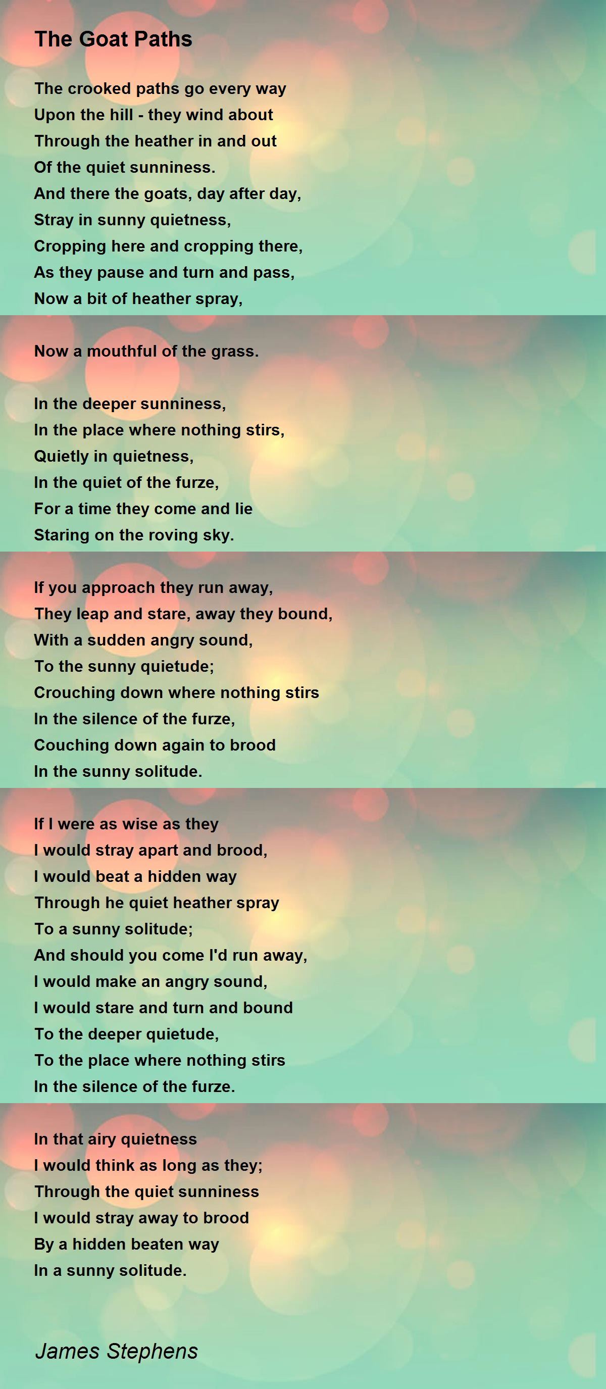 The Goat Paths The Goat Paths Poem by James Stephens