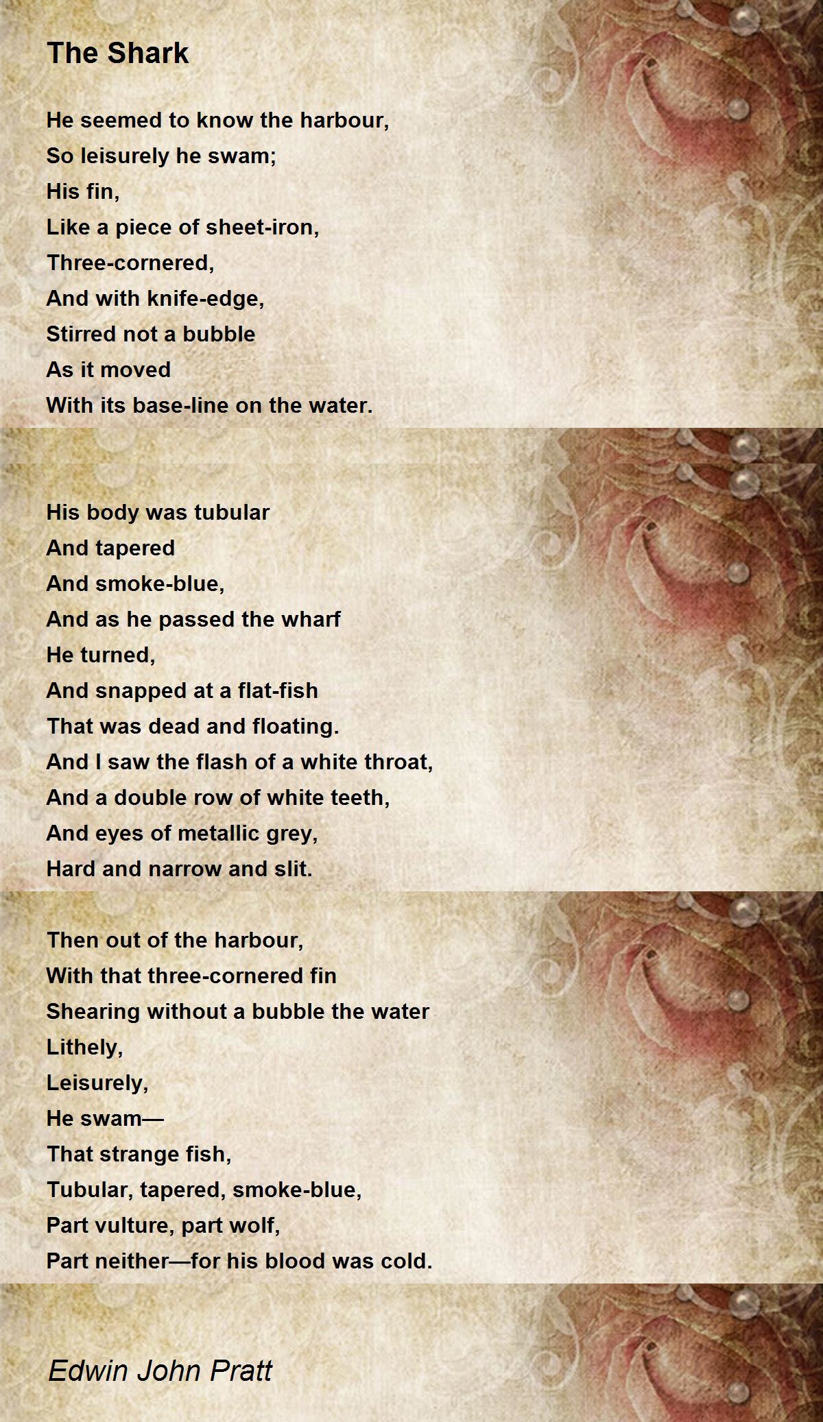 The Shark - The Shark Poem by Edwin John Pratt