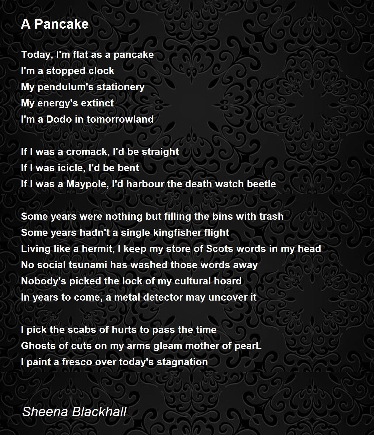 A Pancake A Pancake Poem by Sheena Blackhall