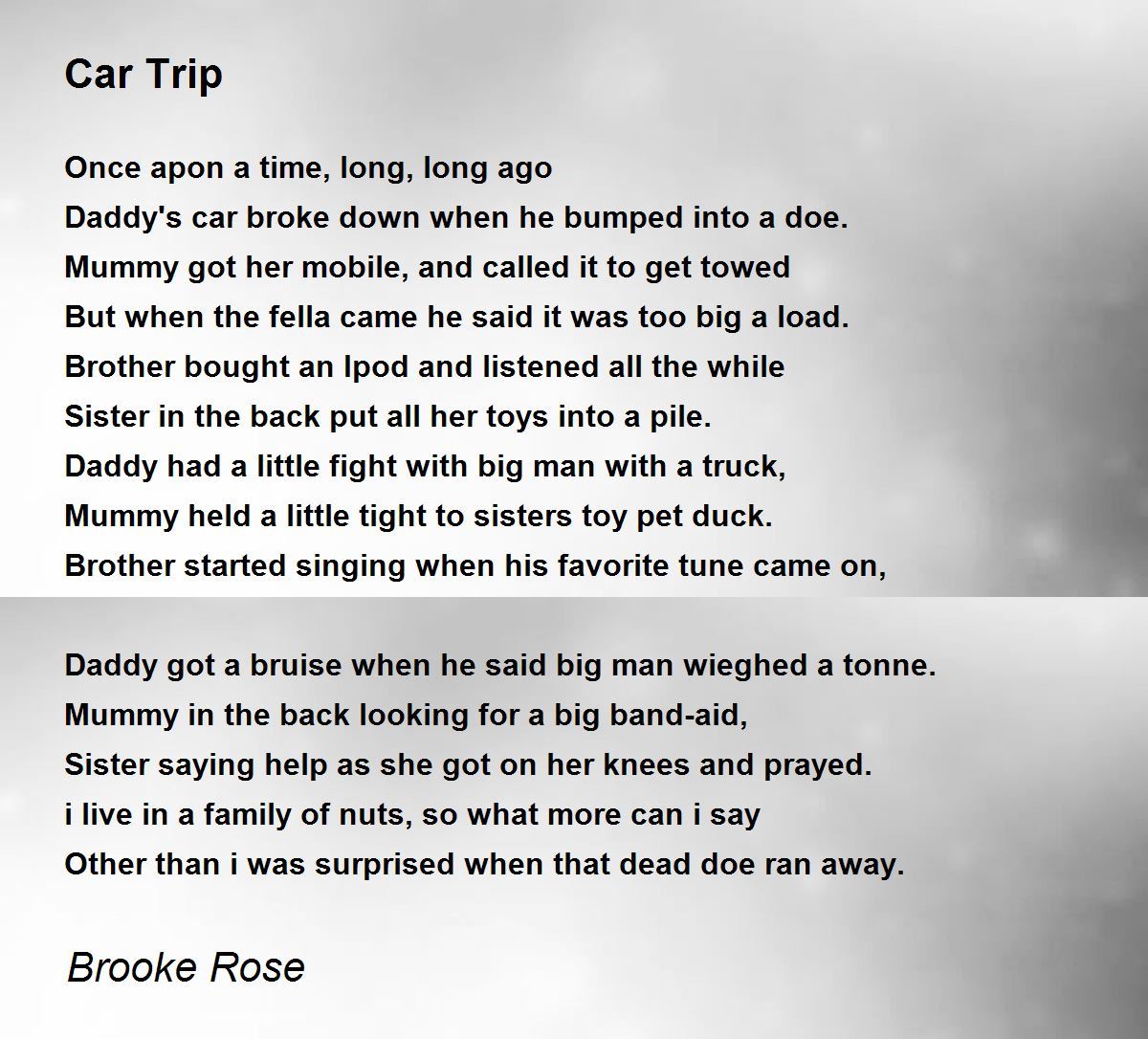 car trip poem