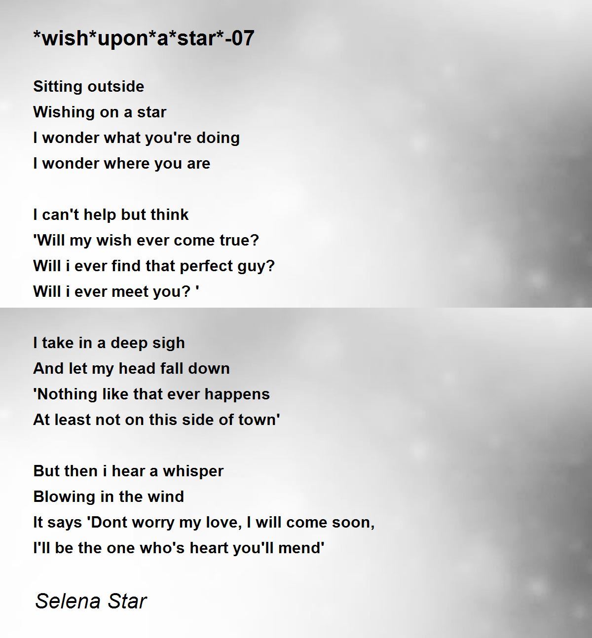 Poem wish star upon a 068