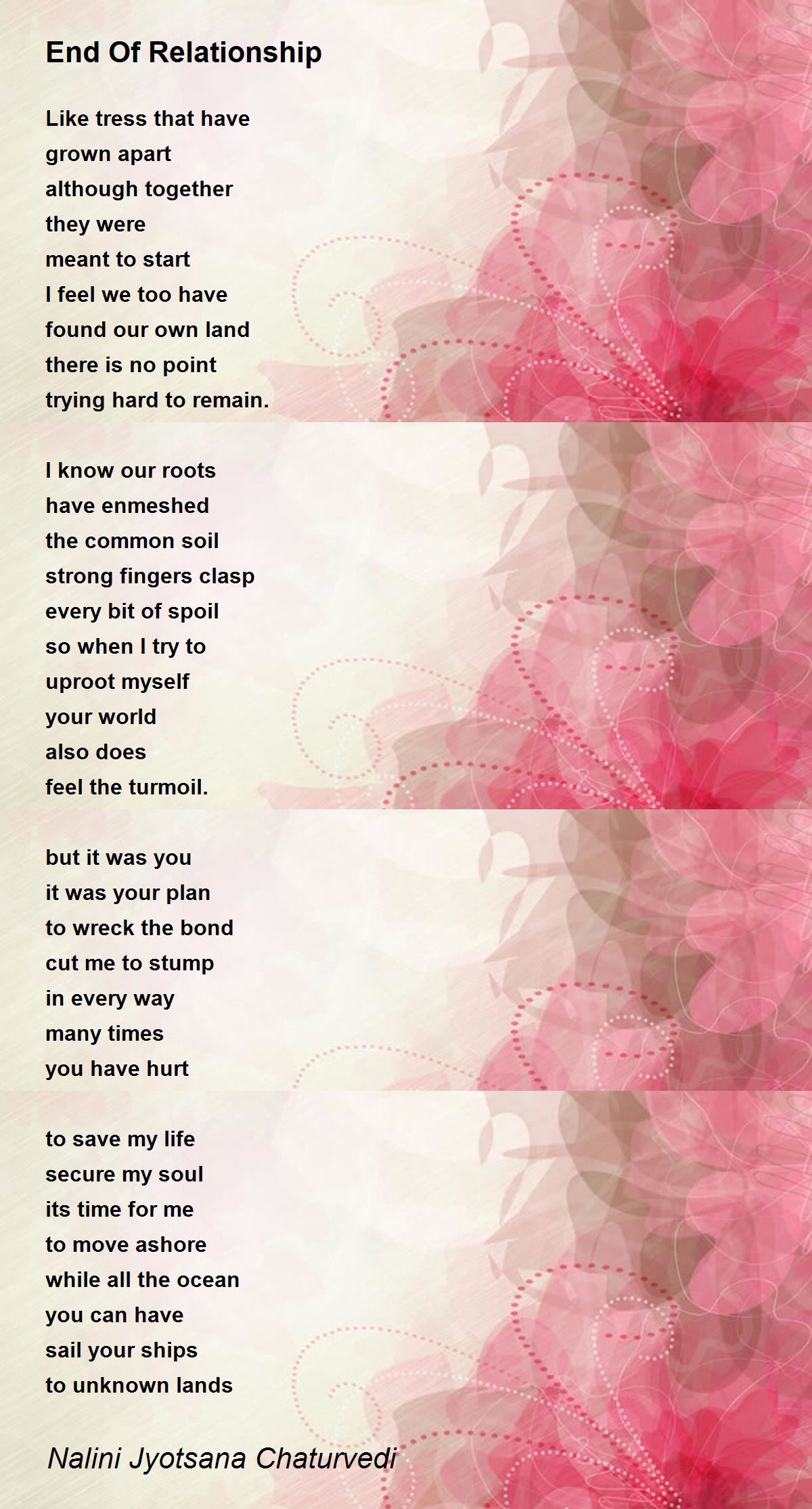 End Of Relationship End Of Relationship Poem by Nalini Jyotsana