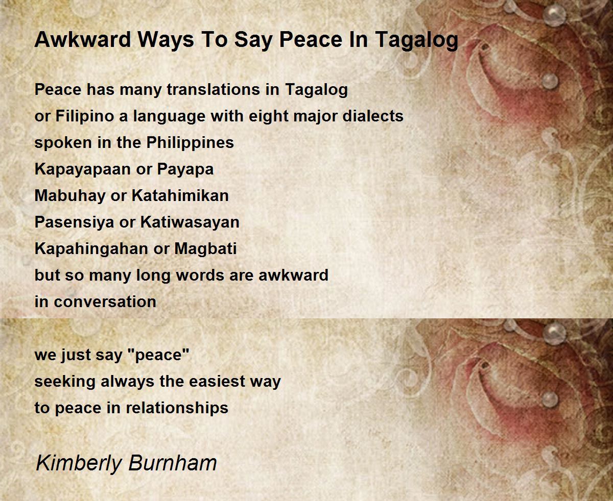 peace essay tagalog