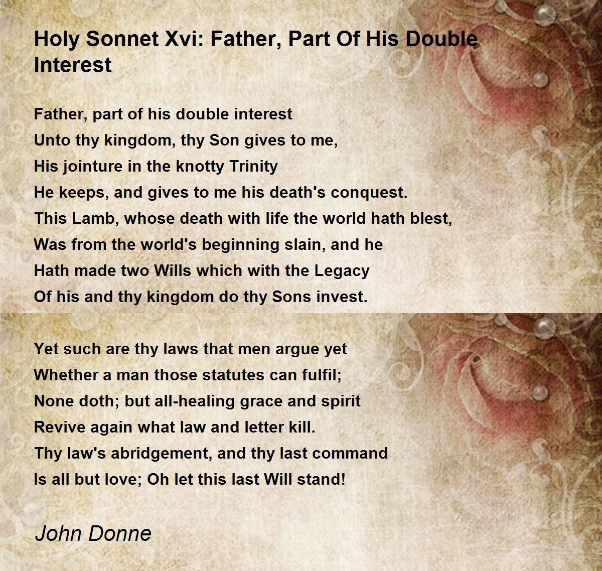 Holy sonnet 9 summary image