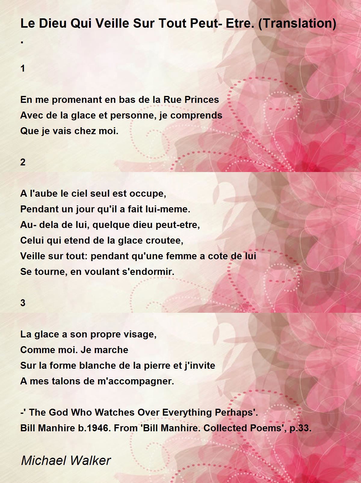 Le Dieu Qui Veille Sur Tout PeutEtre.(Translation) . Le Dieu Qui Veille Sur Tout PeutEtre