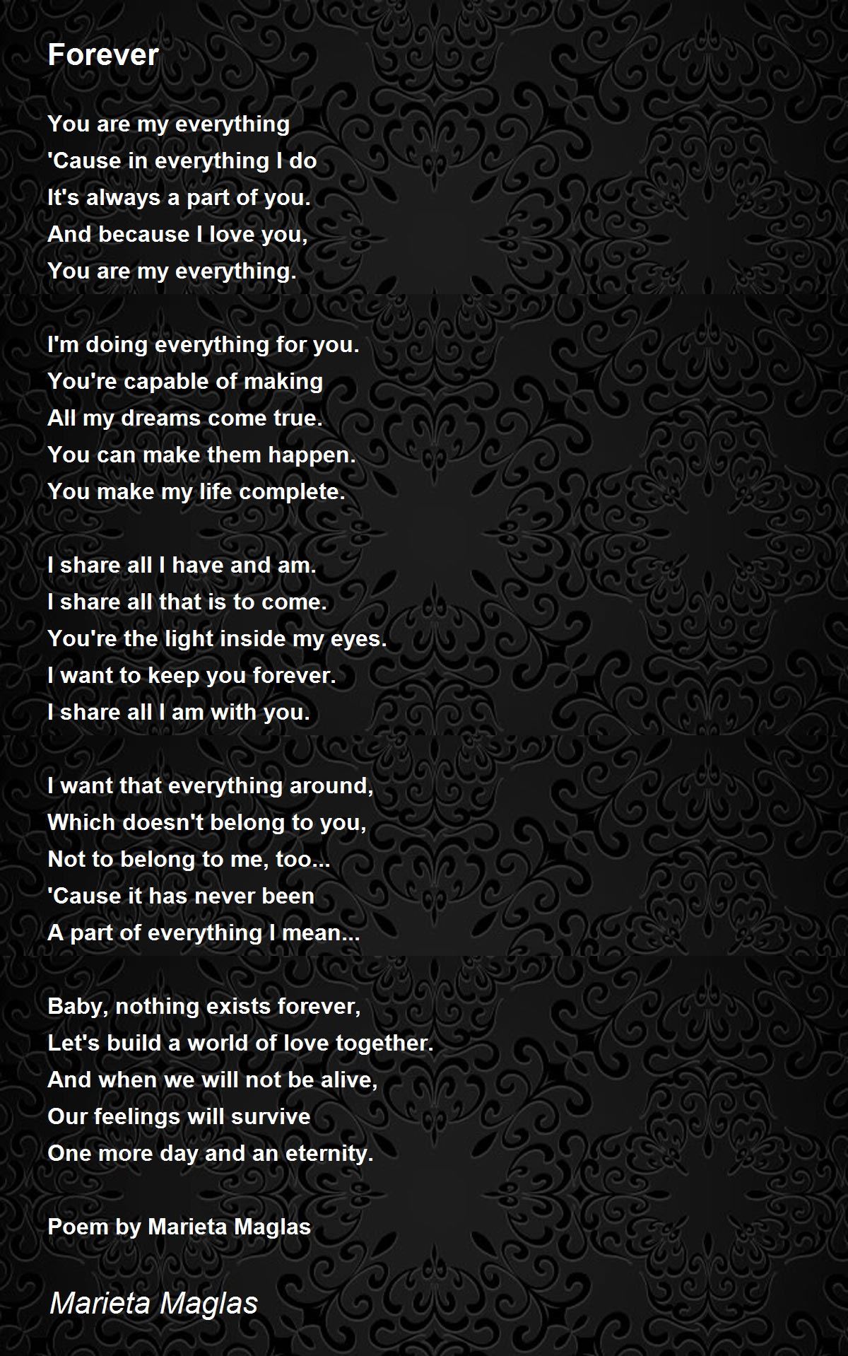 +forever+++ +forever+++ Poem by Marieta Maglas