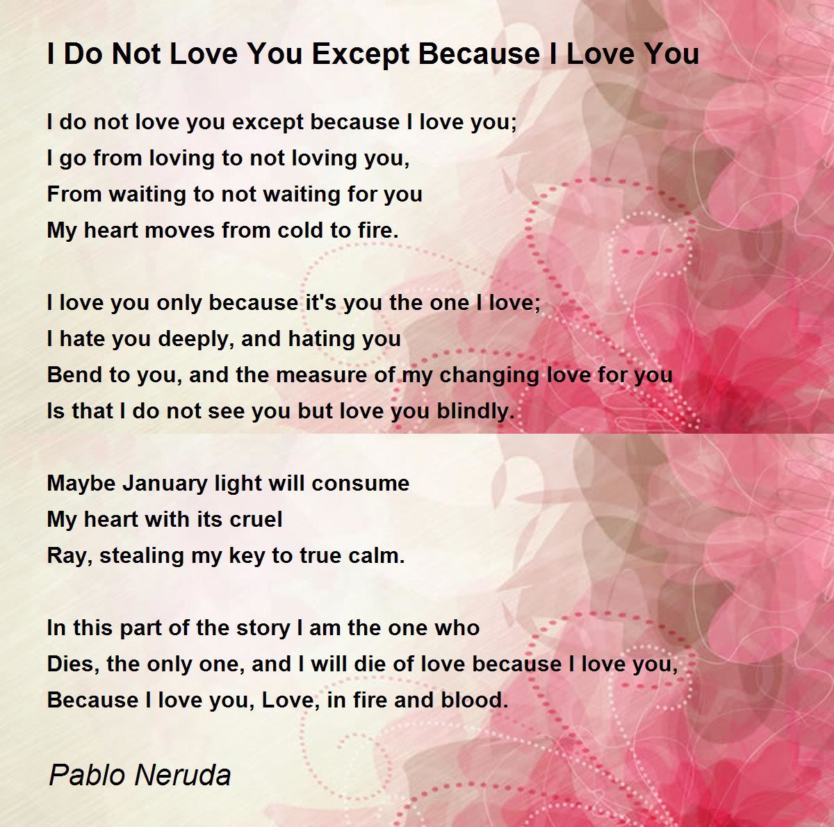 You much her poems for so i love why I Love