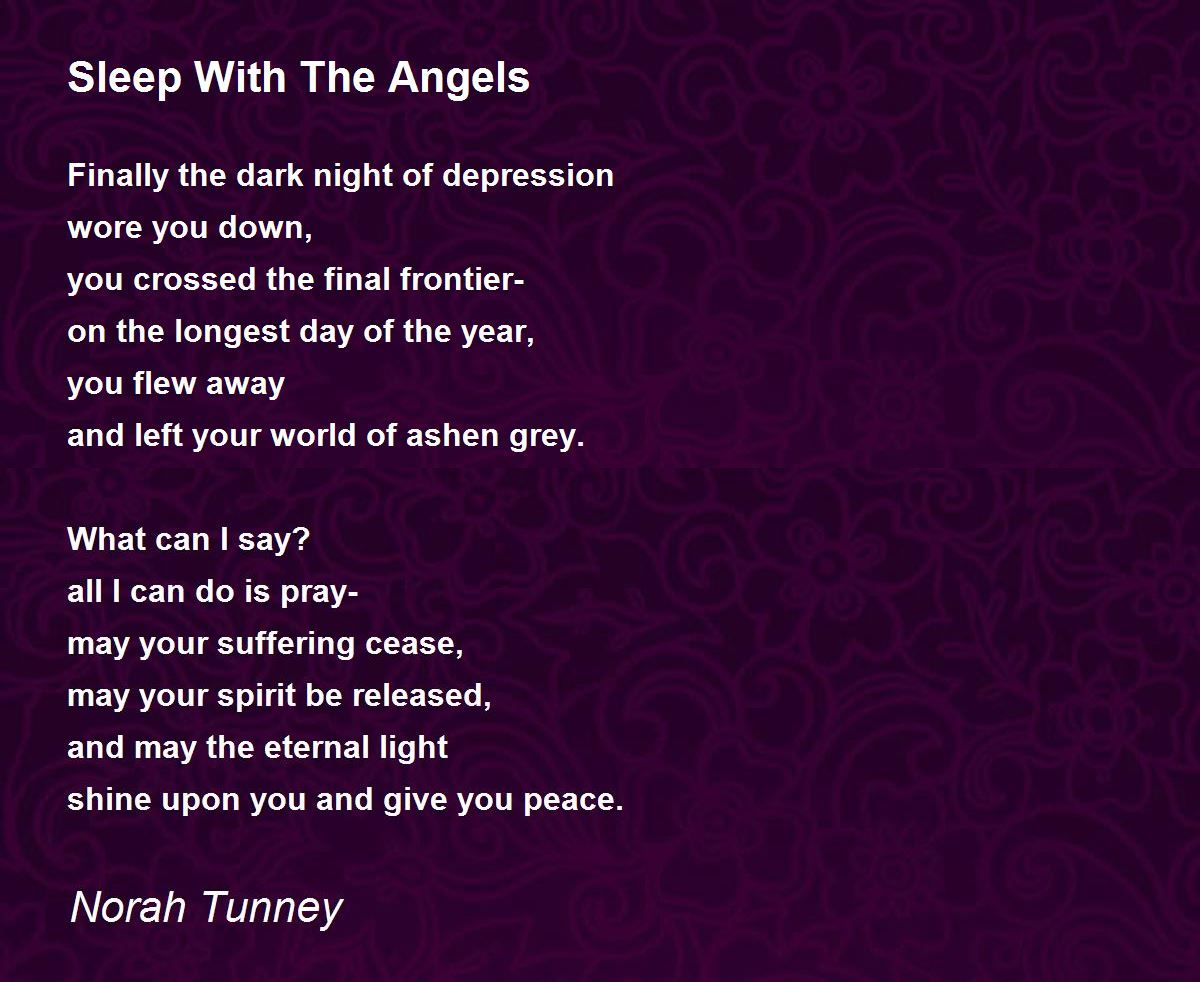 Sleep With The Angels Sleep With The Angels Poem by Norah Tunney