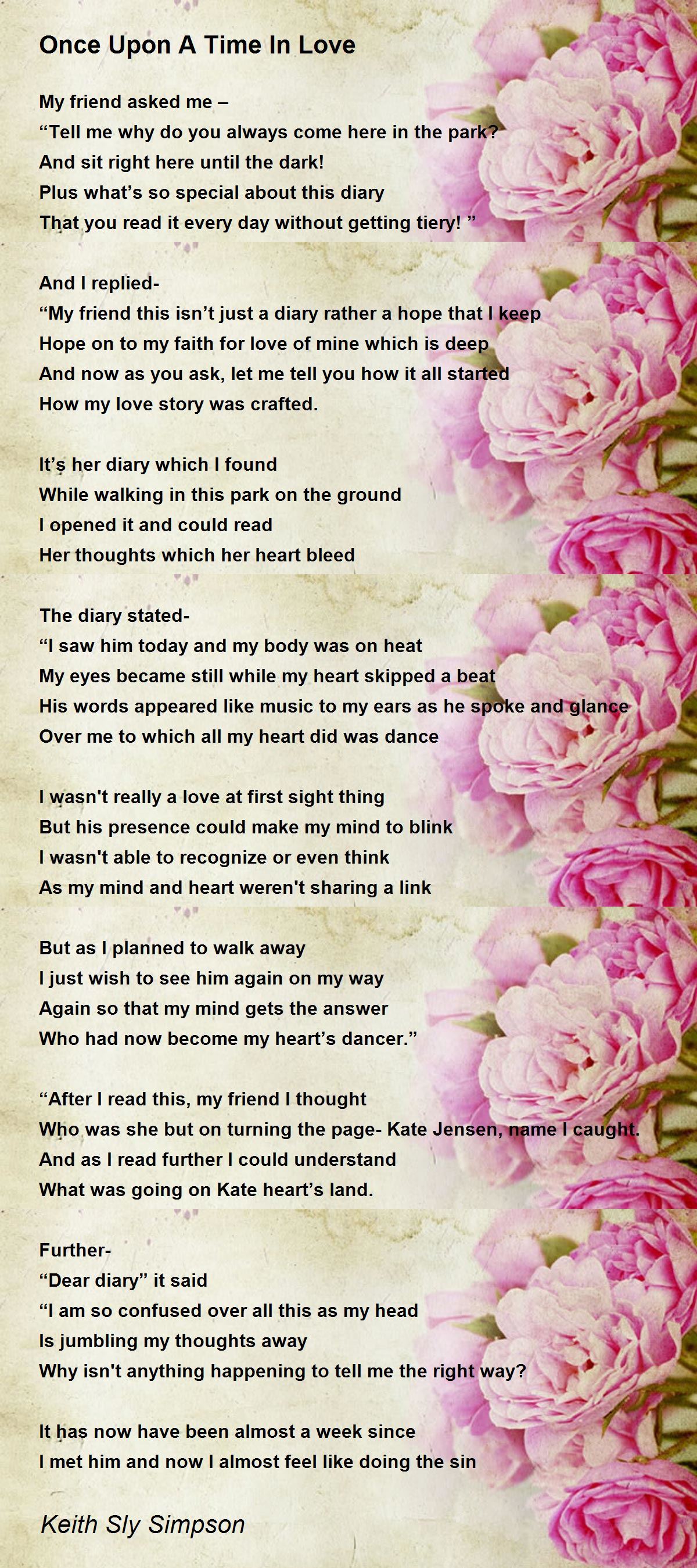 Once Upon A Time In Love Once Upon A Time In Love Poem by Keith Sly