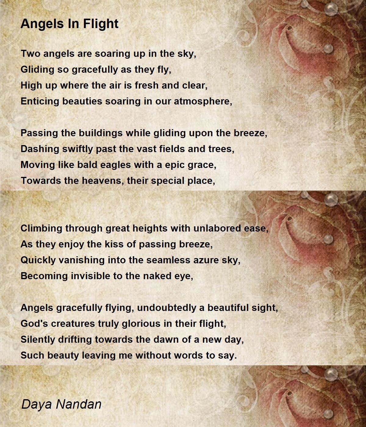 Angels In Flight - Angels In Flight Poem by Daya Nandan