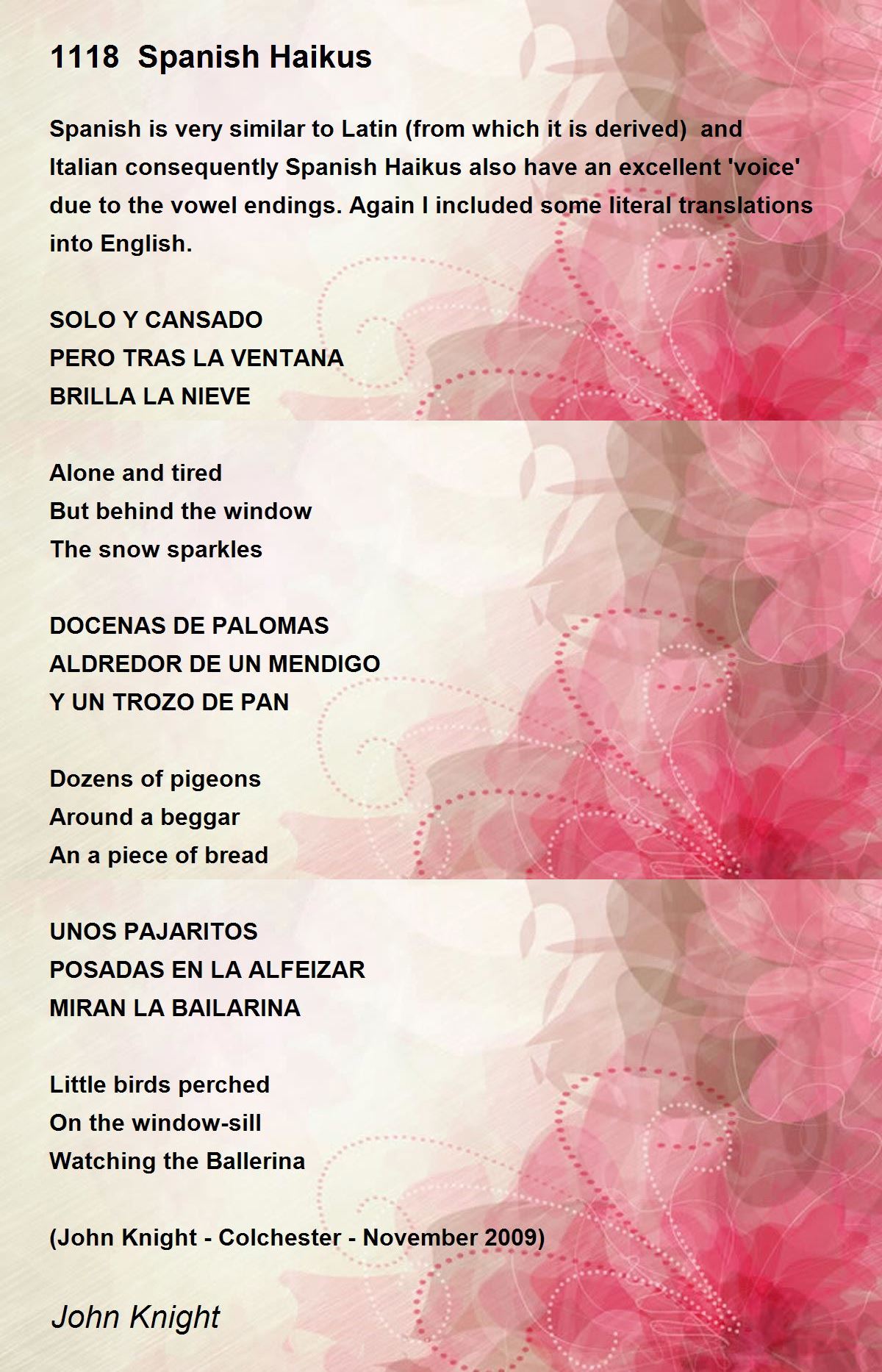 Short Spanish Poems