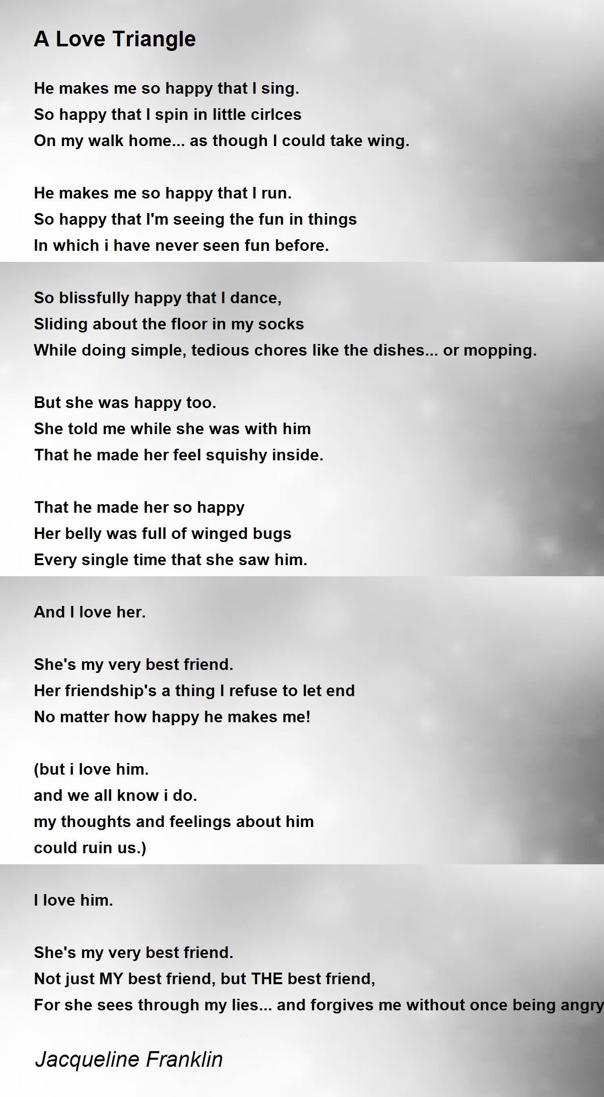 A Love Triangle A Love Triangle Poem by Jacqueline Franklin