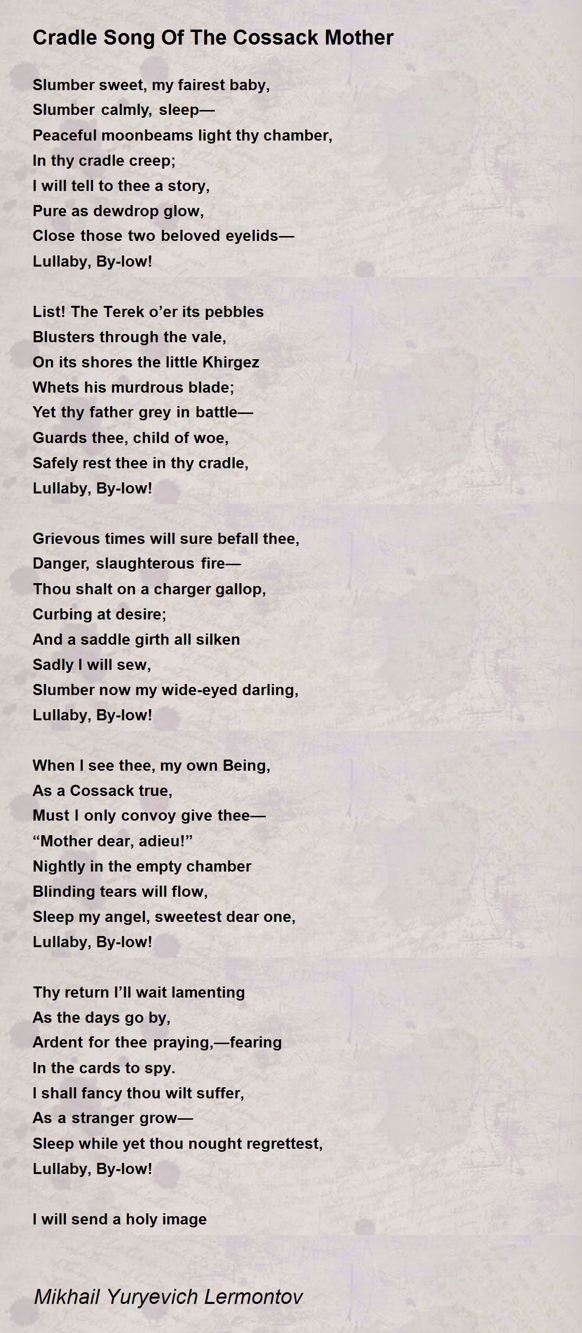 Cradle Song Of The Cossack Mother Cradle Song Of The Cossack Mother