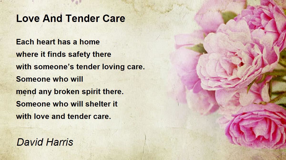 Love And Tender Care Love And Tender Care Poem by David Harris
