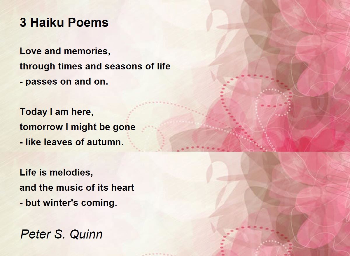 Haiku Poem English Haiku Examples DHKCJN