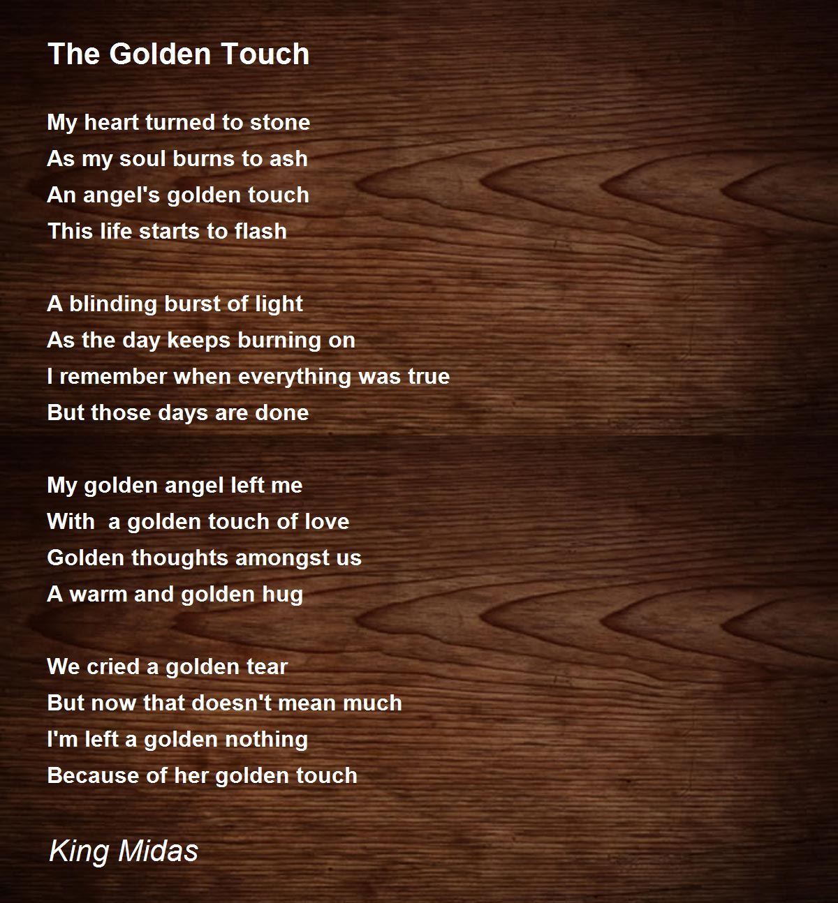 The Golden Touch The Golden Touch Poem by King Midas