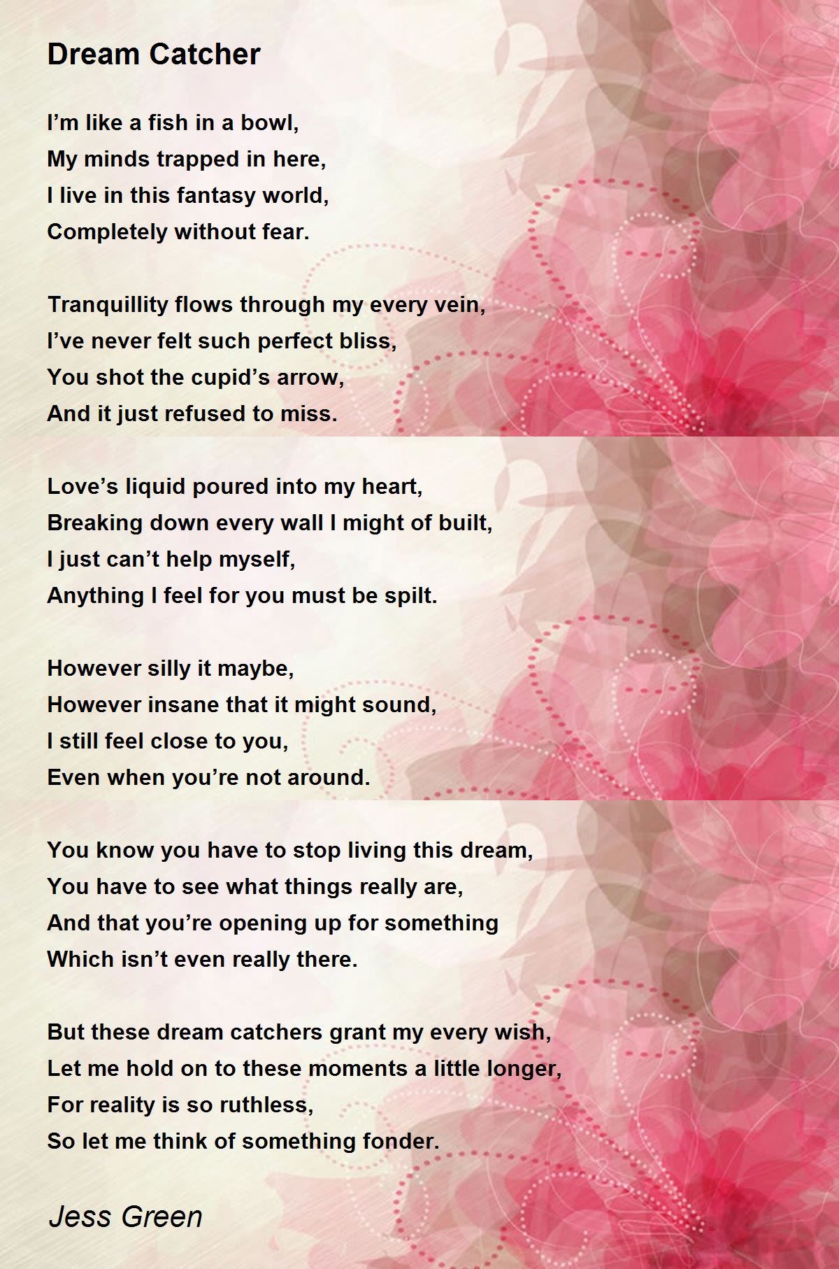 Dream Catcher Poem by Jess Green Poem Hunter