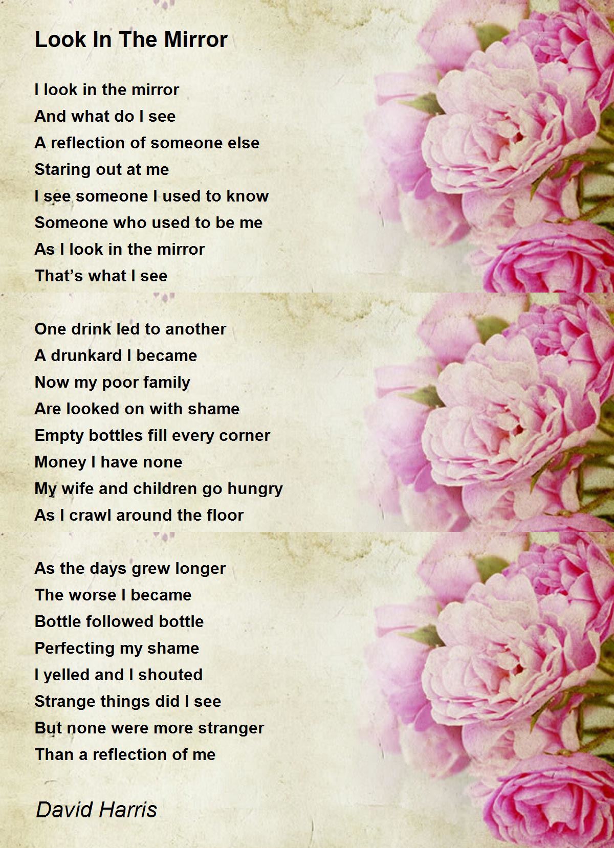 Look In The Mirror Look In The Mirror Poem by David Harris