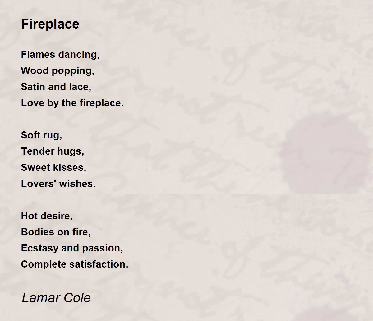 creative writing about a fireplace