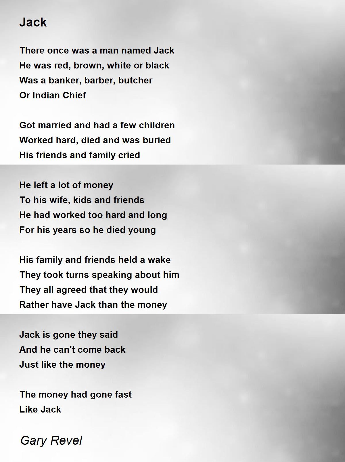 Jack Poem by Gary Revel Poem Hunter