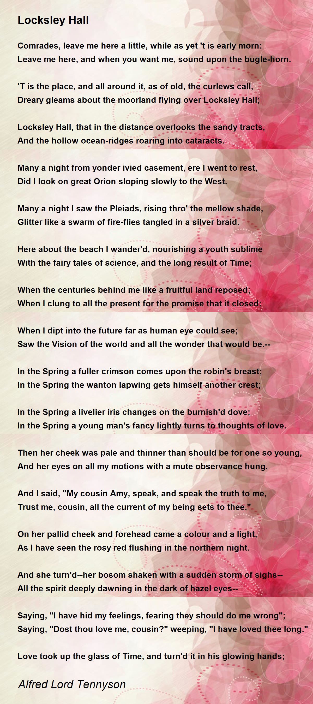 summer night poem by alfred lord tennyson