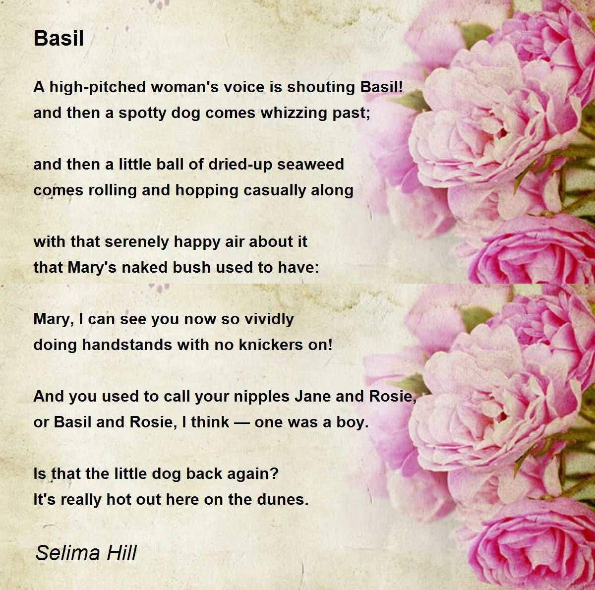 Basil Basil Poem by Selima Hill