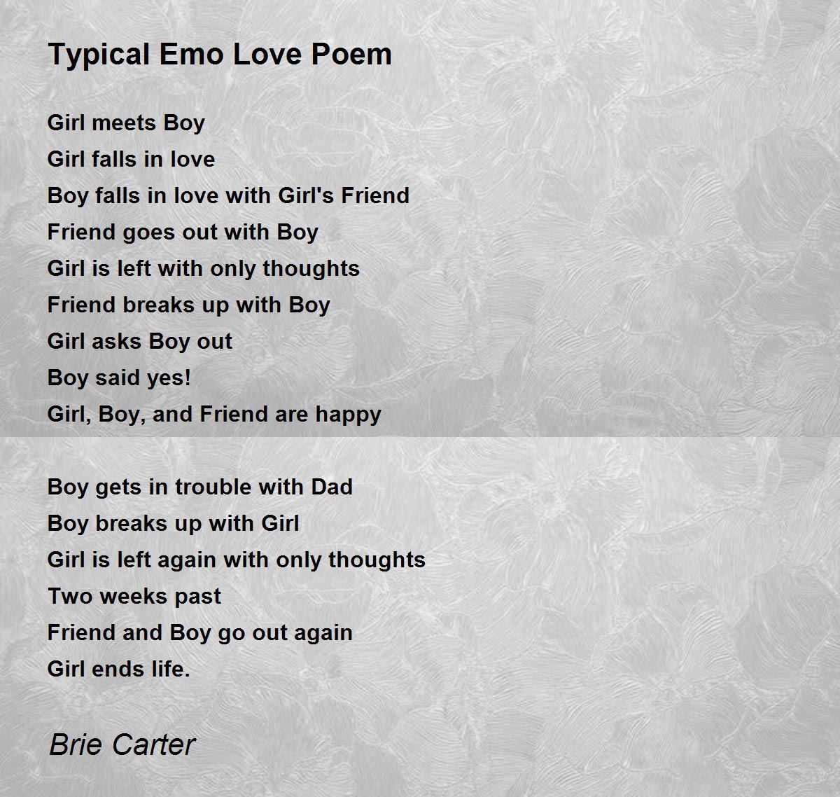 Emo Love Poems For A Boy.