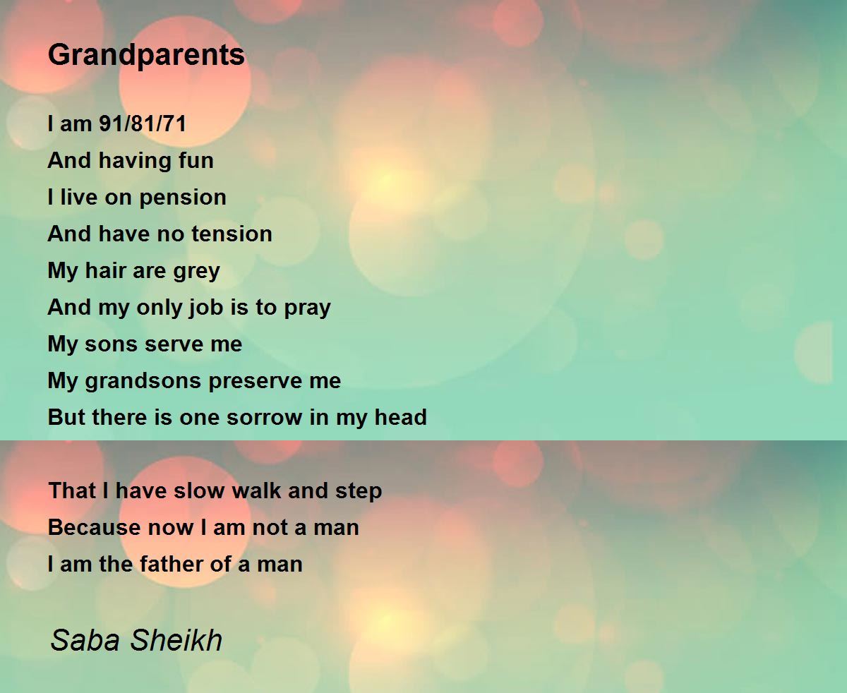Grandparents Grandparents Poem by Saba Sheikh