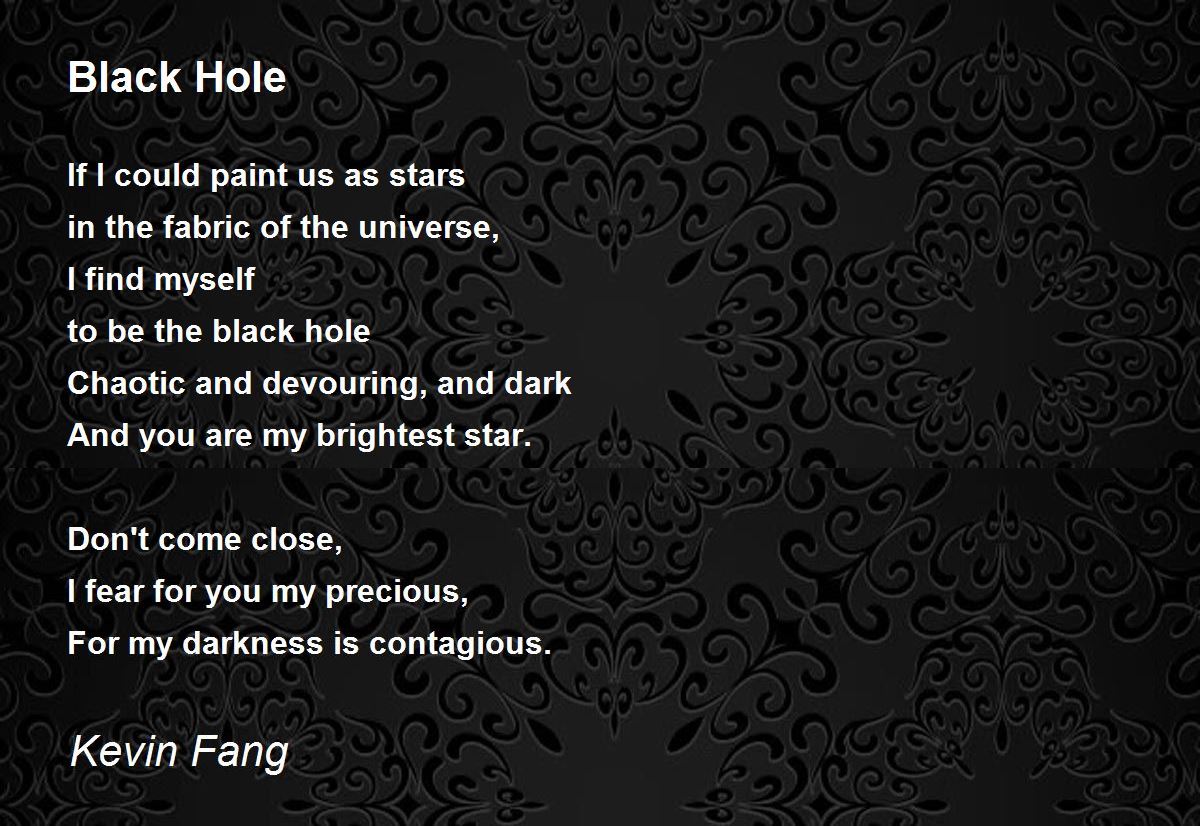 Black Hole Black Hole Poem by Kevin Fang