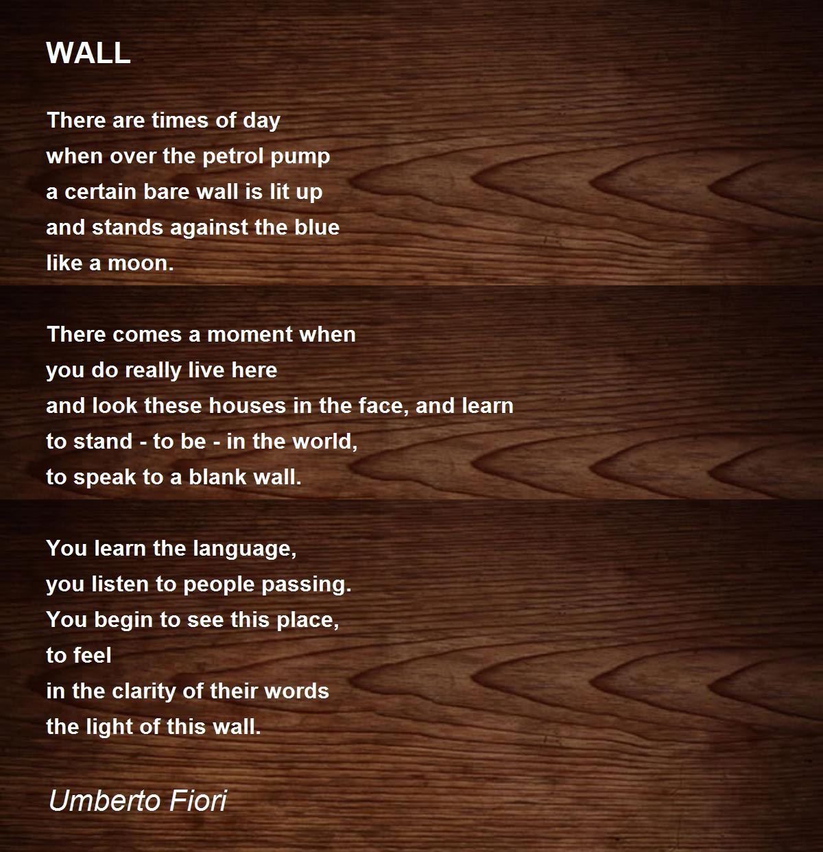 Great wall poem