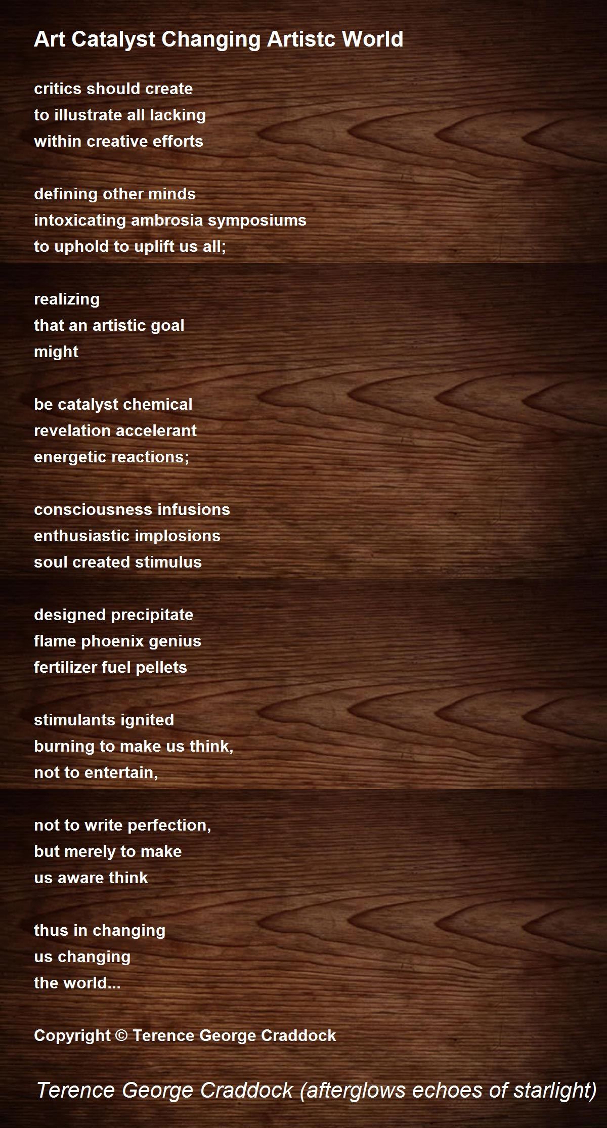 Art Catalyst Changing Artistc World Art Catalyst Changing Artistc