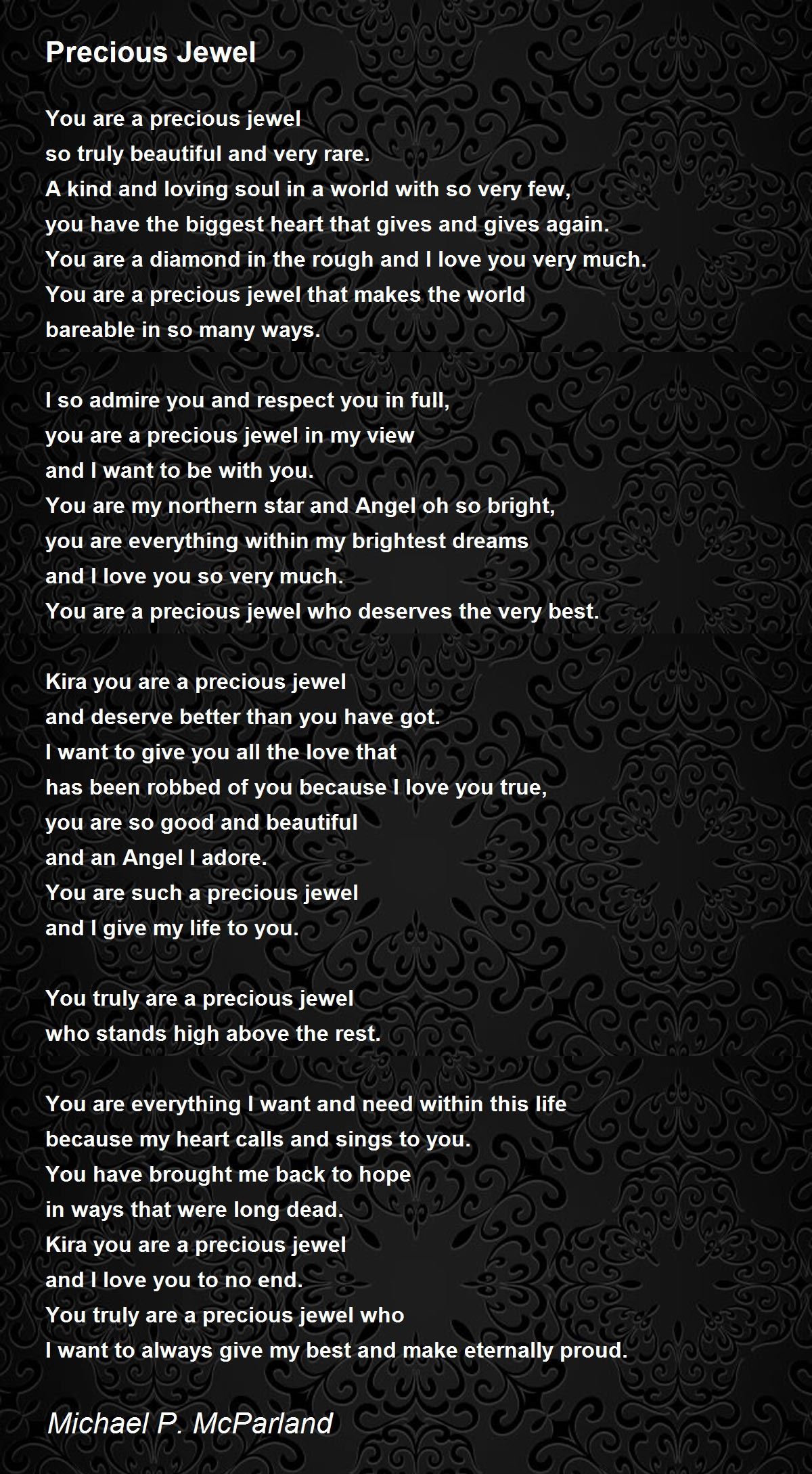 Precious Jewel Precious Jewel Poem by Michael P. McParland