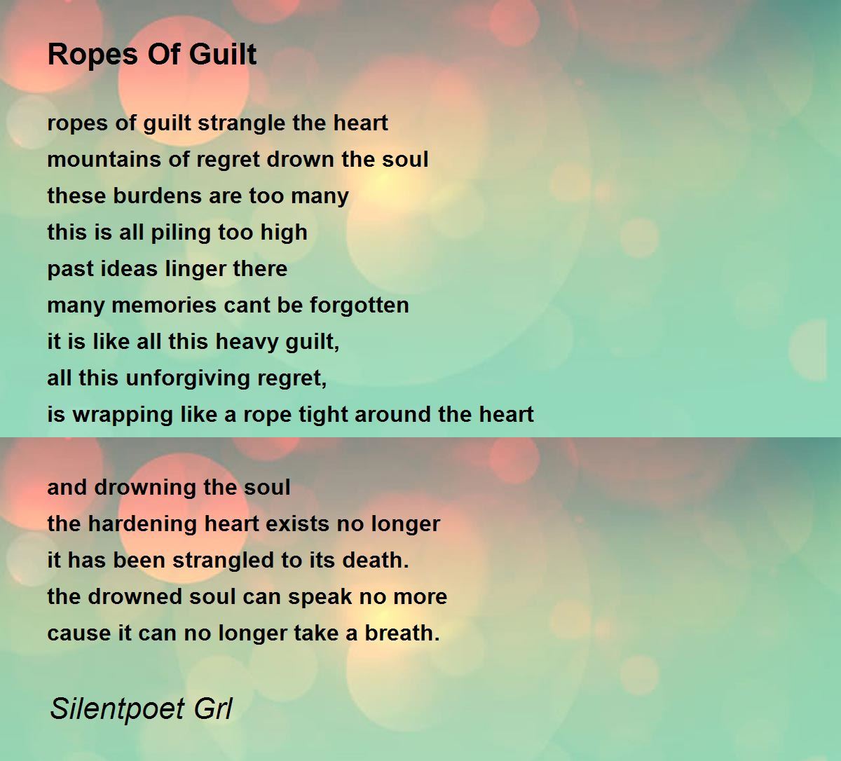 Famous Guilt Poems
