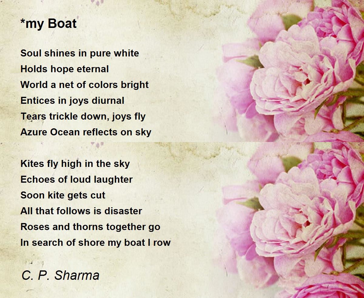 *my Boat Poem by C. P. Sharma Poem Hunter