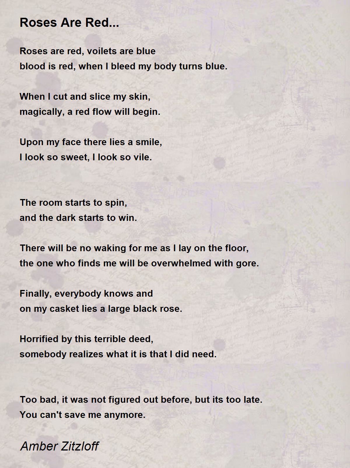 Roses Are Red... Poem by Amber Zitzloff Poem Hunter
