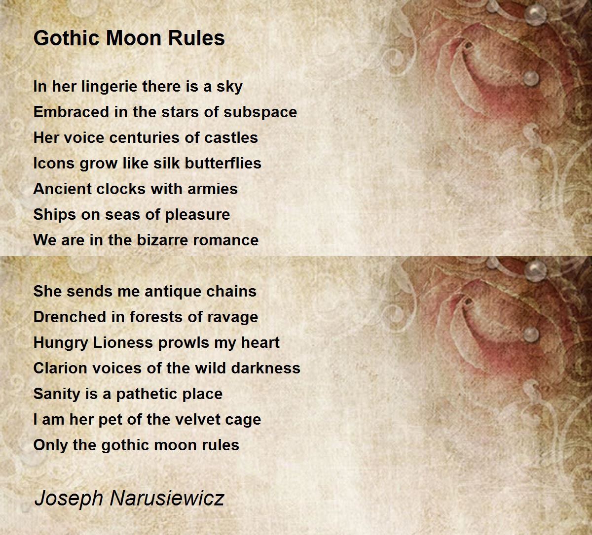 Gothic Moon Rules Gothic Moon Rules Poem by Joseph Narusiewicz