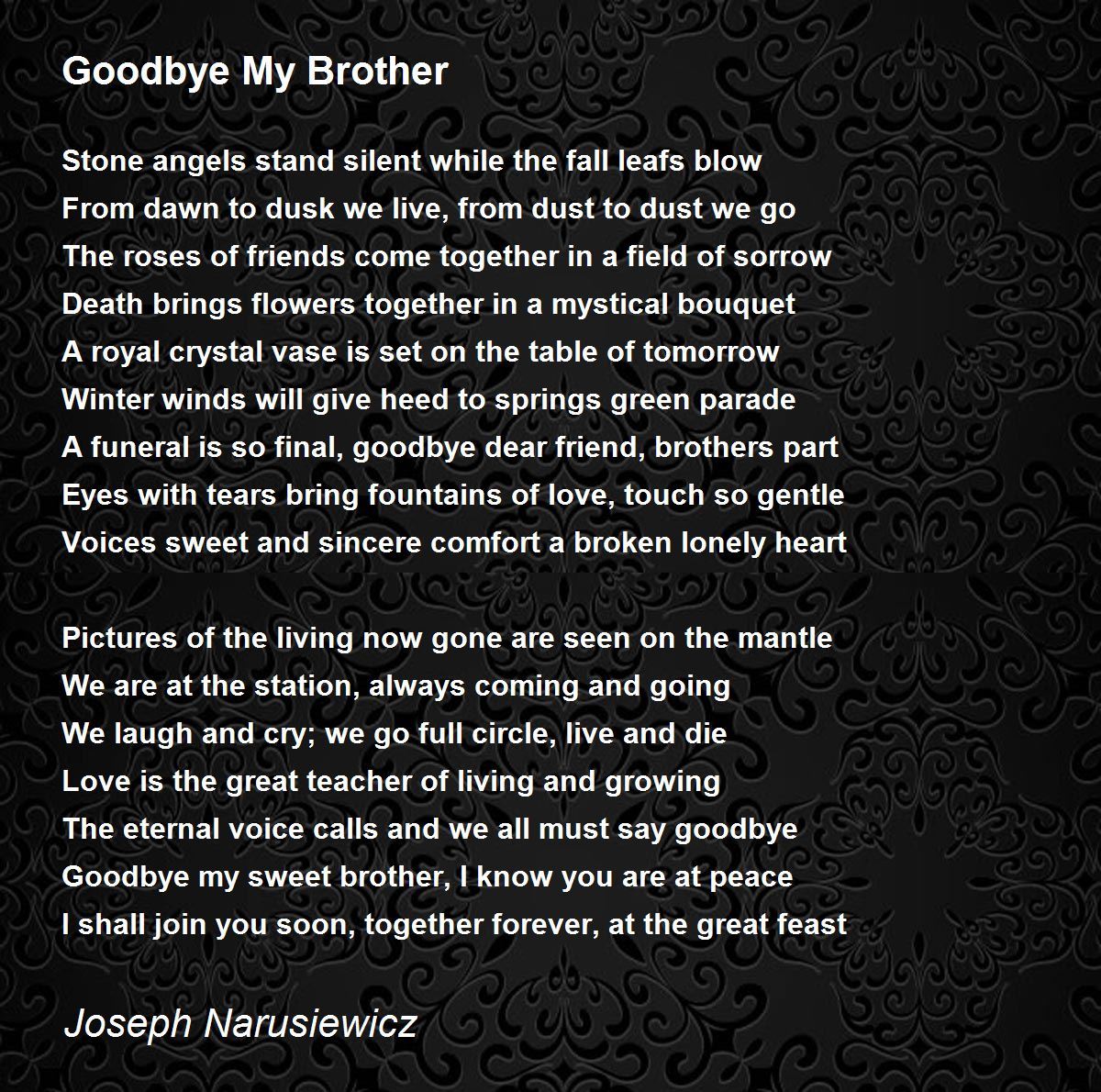 Goodbye My Brother Poem | Sitedoct.org