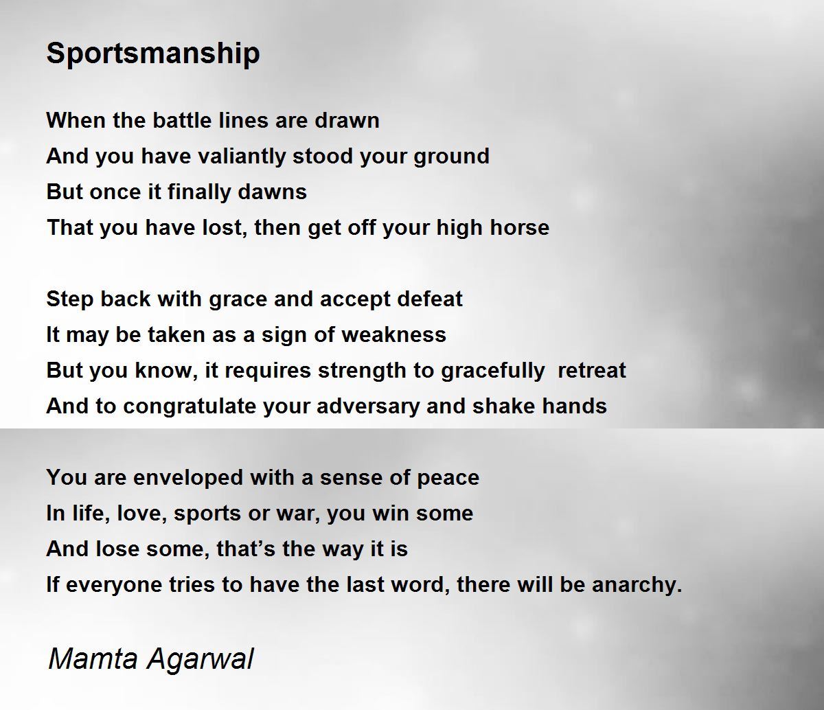 Good sportsmanship essay