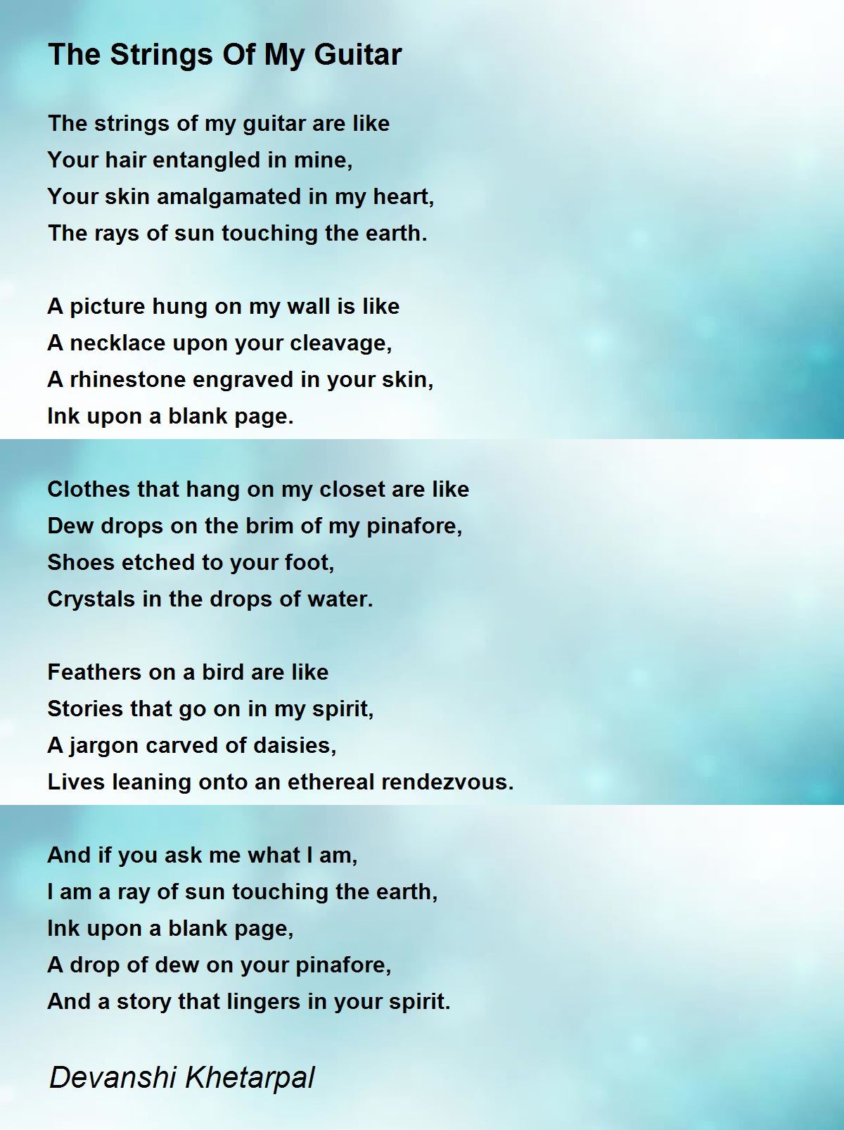 The Strings Of My Guitar The Strings Of My Guitar Poem by Devanshi