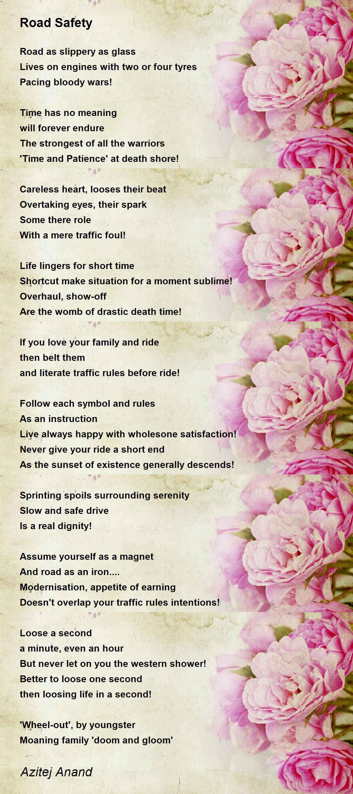 Road Safety by Azitej Anand - Road Safety Poem